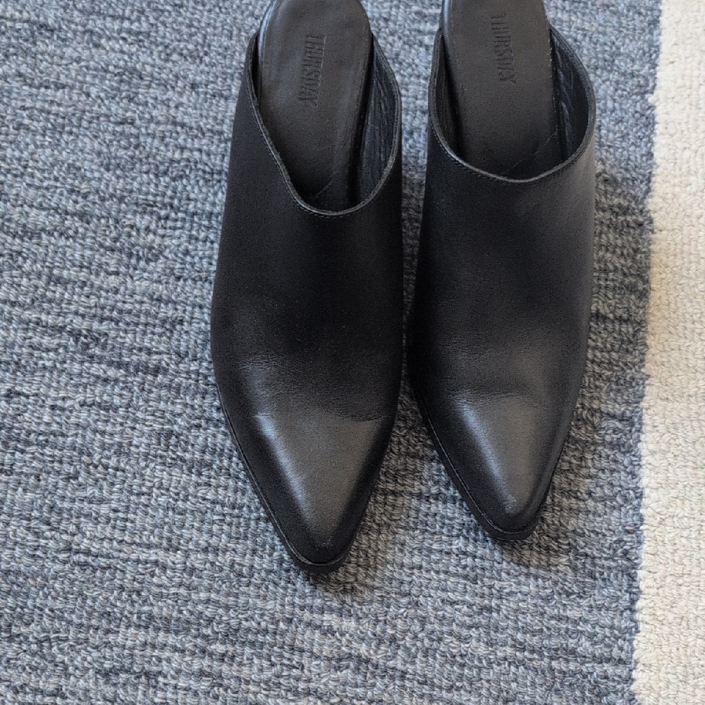 Thursday Boot Company Black Leather Mules